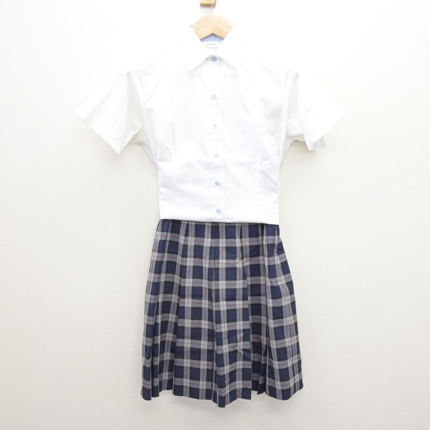 【中古】東京都 順天中学校 女子制服 3点 (シャツ・スカート) sf120772