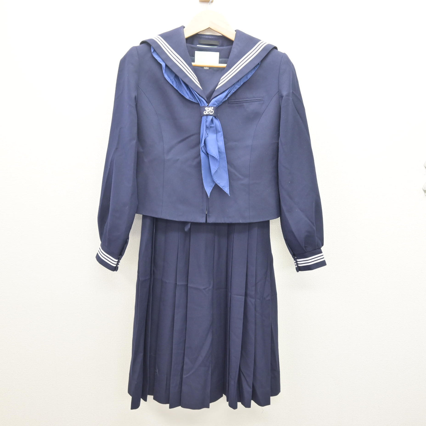 【中古】埼玉県 和光市立第三中学校 女子制服 3点 (セーラー服・ジャンパースカート) sf120773