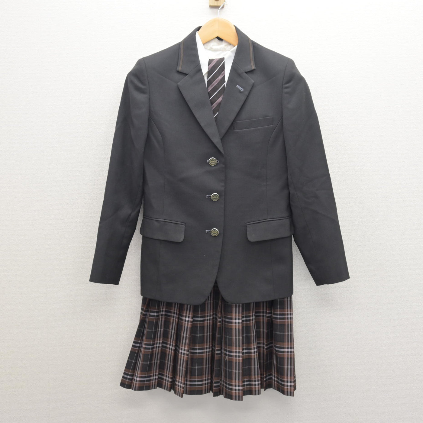 【中古】長野県 松本秀峰中等教育学校 女子制服 4点 (ブレザー・シャツ・スカート) sf120783