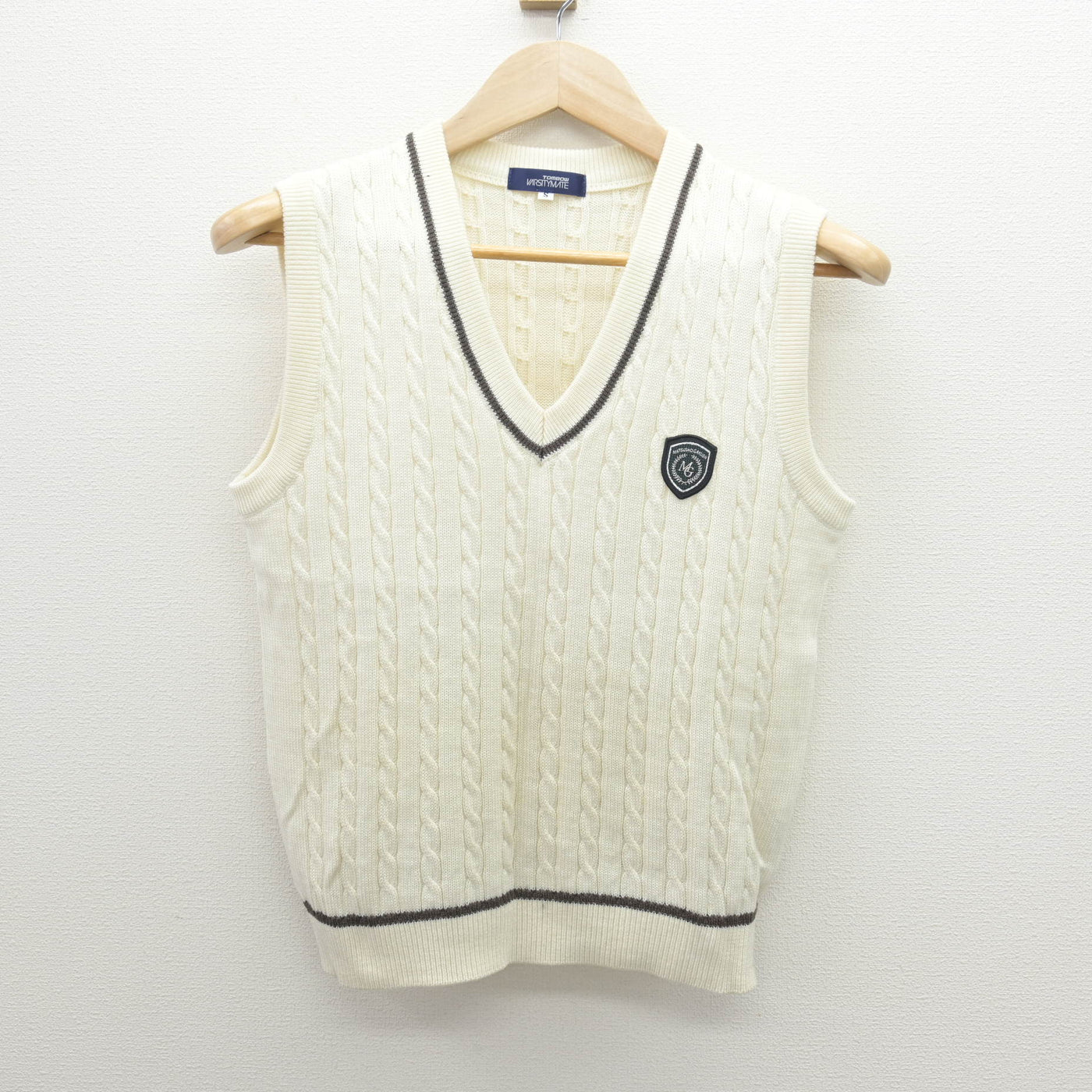 【中古】長野県 松商学園高等学校 女子制服 3点 (ニットベスト・シャツ) sf120790