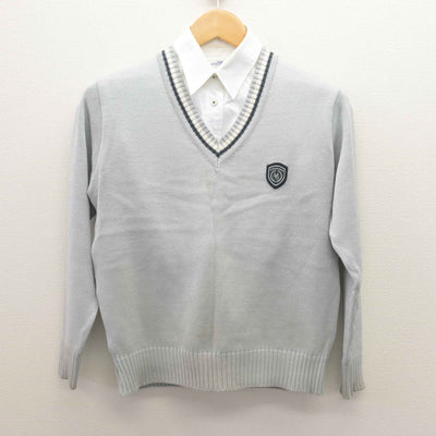 【中古】長野県 松商学園高等学校 女子制服 2点 (ニット・シャツ) sf120792