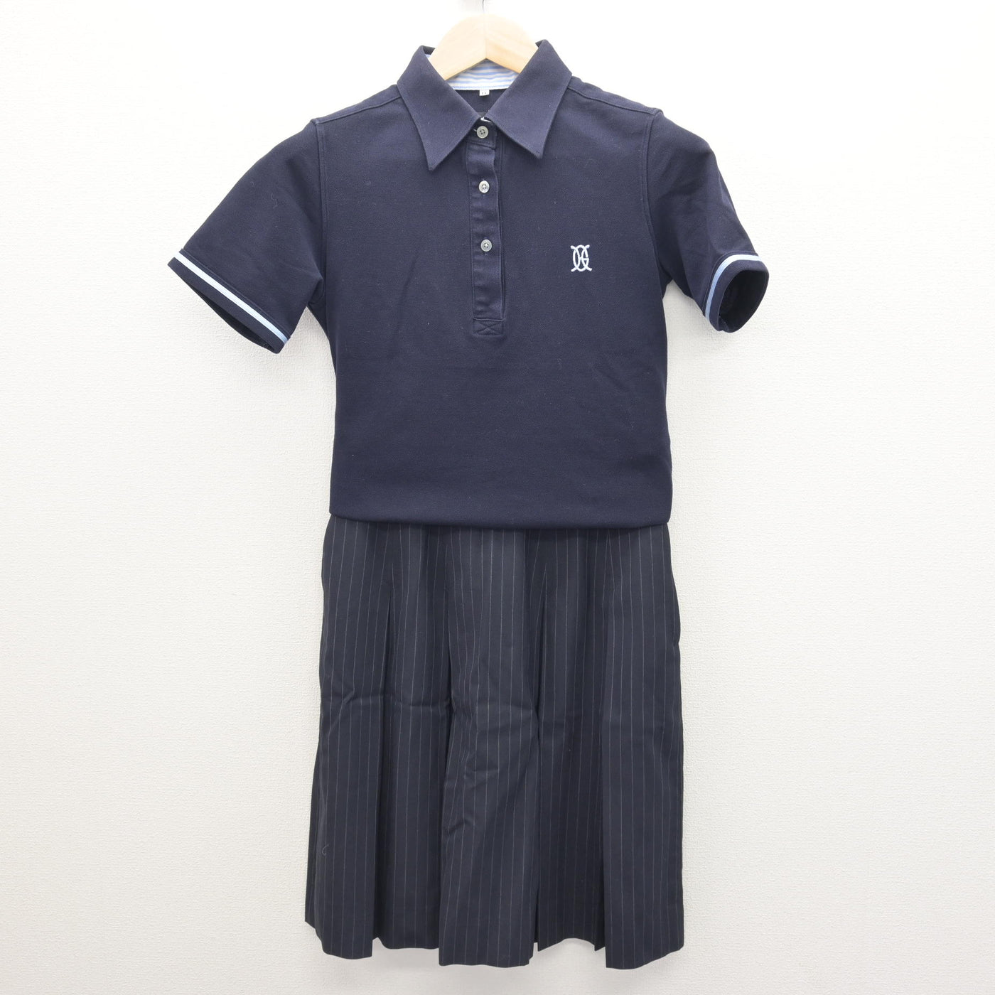 【中古】熊本県 九州学院高等学校 女子制服 2点 (シャツ・スカート) sf120797