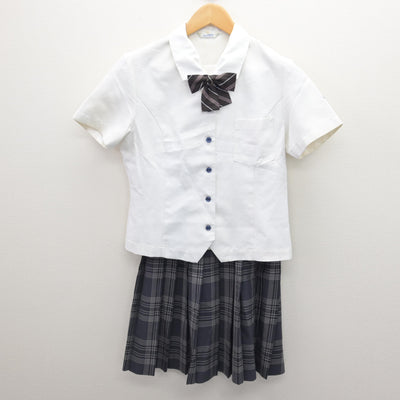 【中古】長野県 松本秀峰中等教育学校 女子制服 4点 (ニットベスト・シャツ・スカート) sf120802
