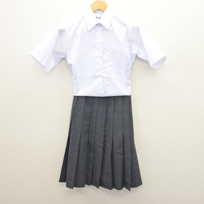 【中古】神奈川県 大綱中学校 女子制服 2点 (シャツ・スカート) sf120810