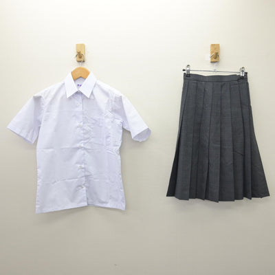 【中古】神奈川県 大綱中学校 女子制服 2点 (シャツ・スカート) sf120810