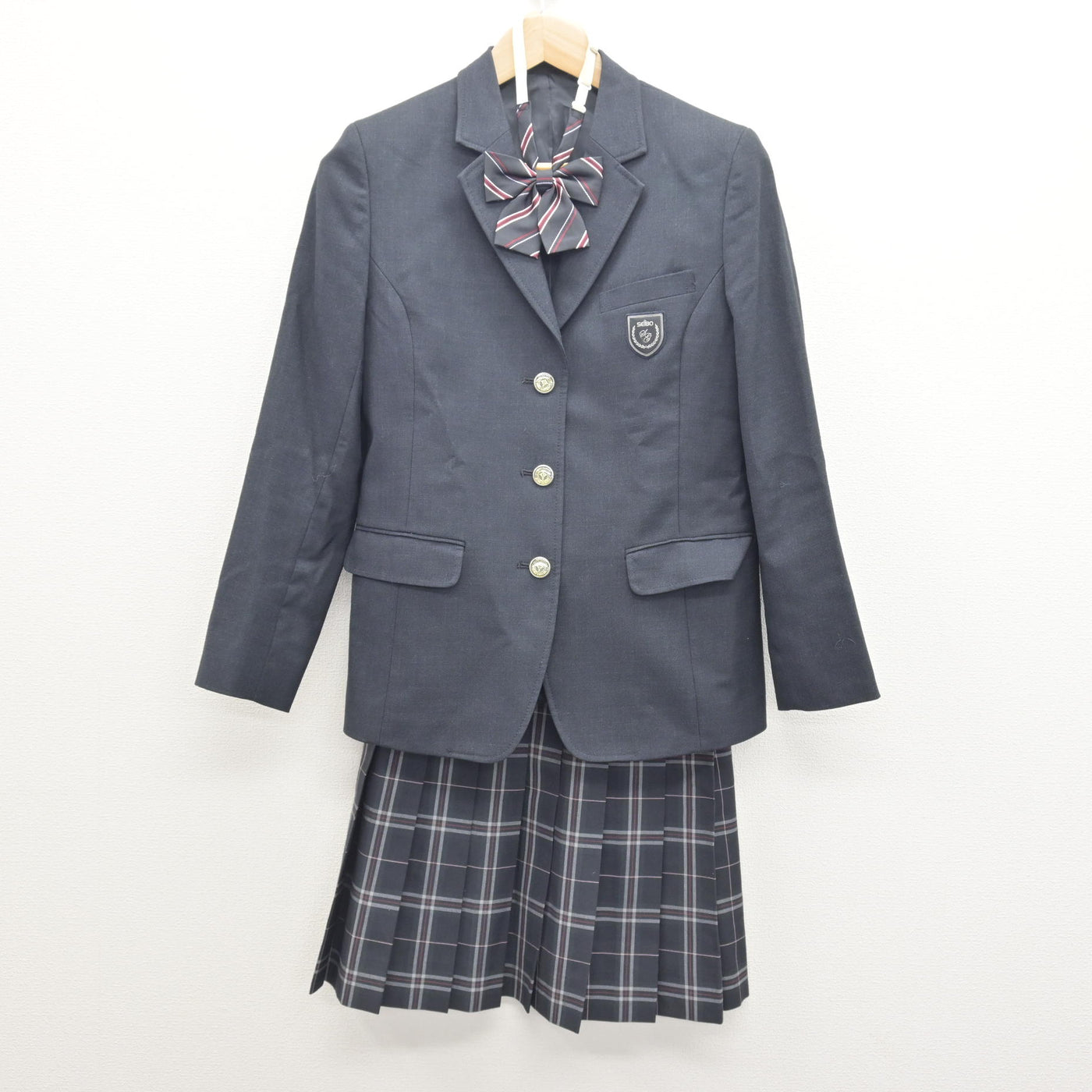【中古】埼玉県 聖望学園高等学校/旧制服 女子制服 3点 (ブレザー・スカート) sf120814