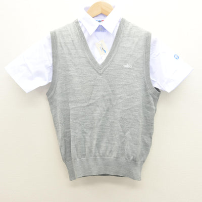 【中古】埼玉県 聖望学園高等学校/旧制服 女子制服 2点 (ニットベスト・シャツ) sf120815