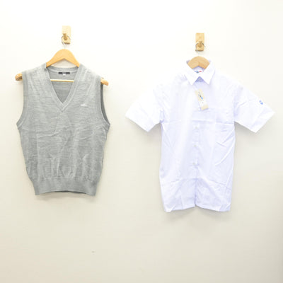 【中古】埼玉県 聖望学園高等学校/旧制服 女子制服 2点 (ニットベスト・シャツ) sf120815
