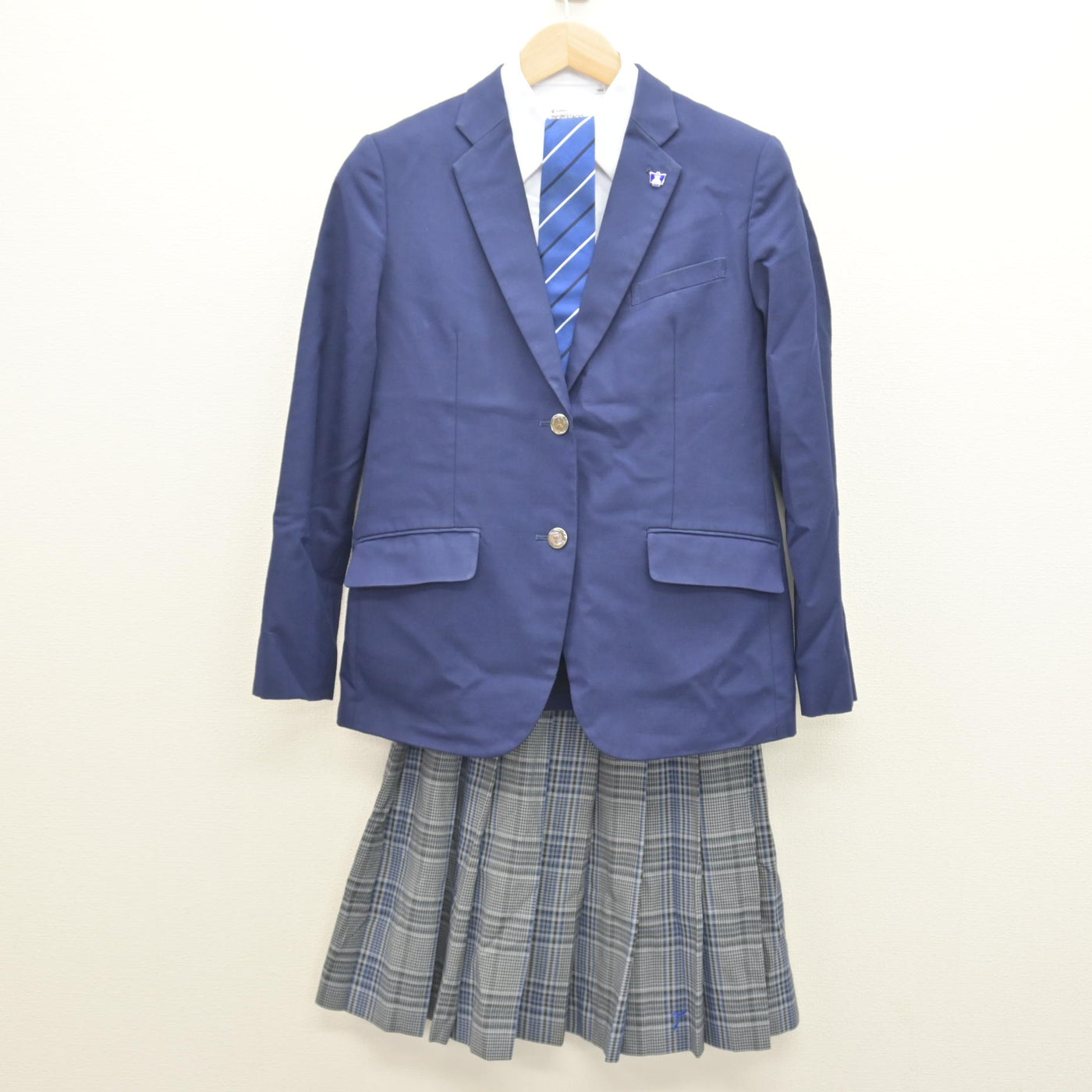 中古】愛知県 富田高等学校 女子制服 5点 (ブレザー・シャツ・スカート 