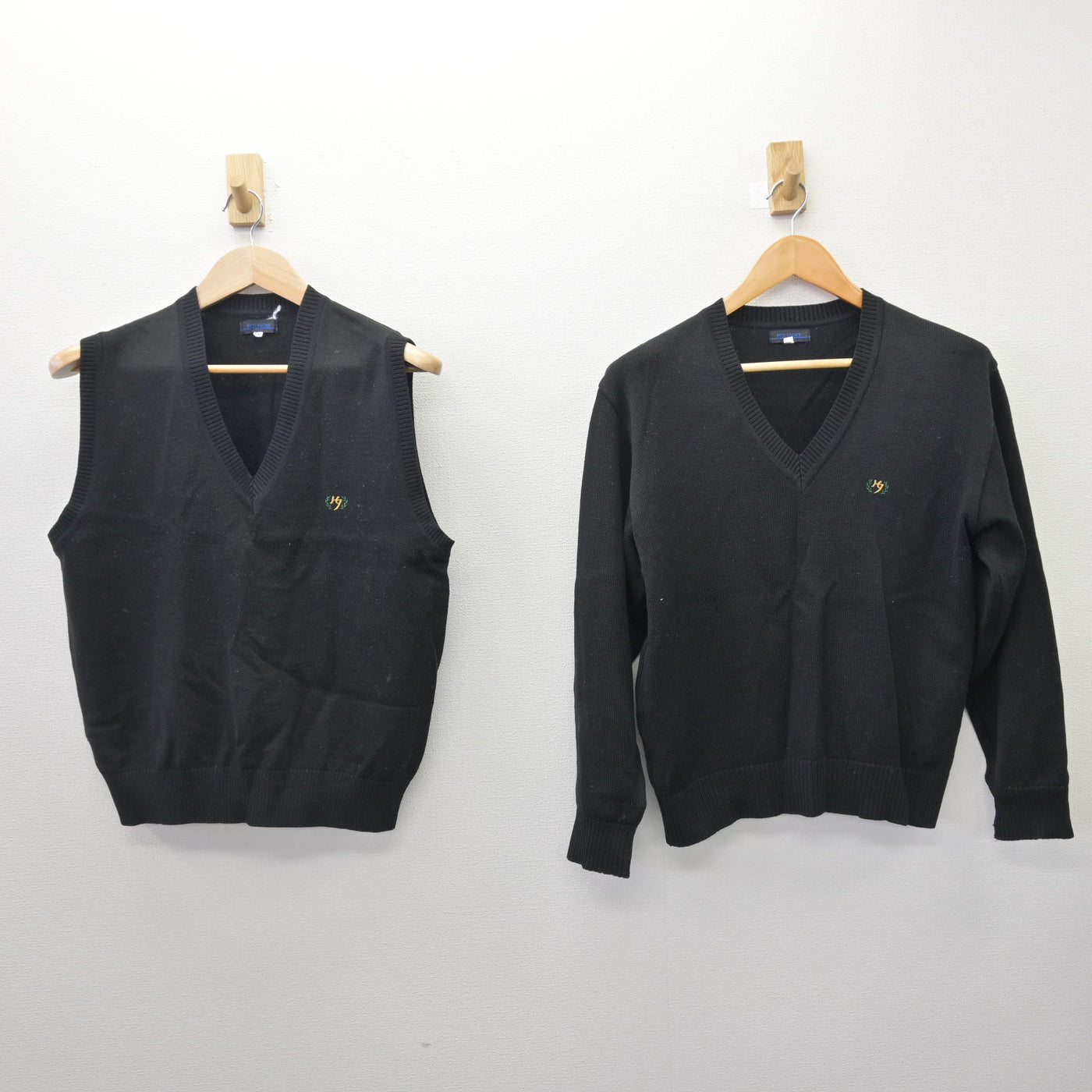 中古】東京都 広尾学園高等学校 男子制服 2点 (ニット・ニットベスト 