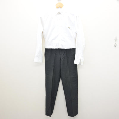 【中古】東京都 広尾学園高等学校 男子制服 4点 (ブレザー・シャツ・ズボン) sf120867