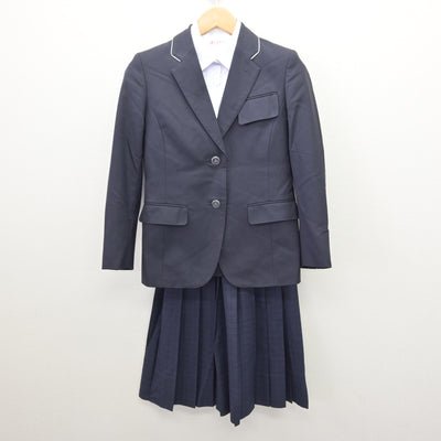 【中古】福岡県 福岡市内中学標準服 女子制服 3点 (ブレザー・シャツ・スカート) sf120870