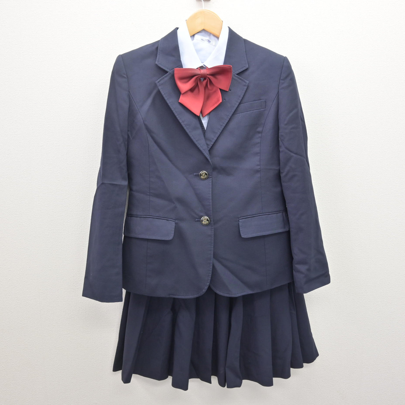 【中古】埼玉県 浦和実業学園高等学校 女子制服 6点 (ブレザー・ベスト・シャツ・スカート) sf120890
