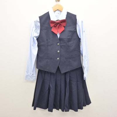 【中古】埼玉県 浦和実業学園高等学校 女子制服 6点 (ブレザー・ベスト・シャツ・スカート) sf120890