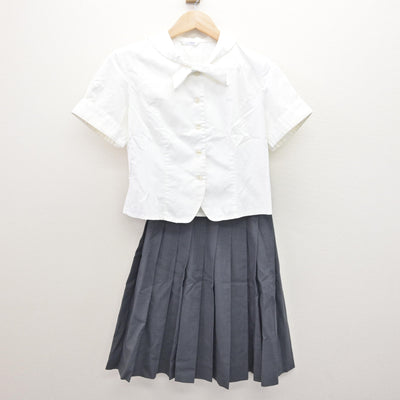 【中古】福岡県 福岡海星女子学院高等学校 女子制服 2点 (シャツ・スカート) sf120905