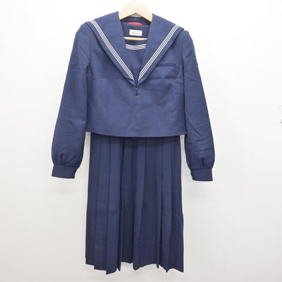 【中古】福岡県 横手中学校 女子制服 2点 (セーラー服・ジャンパースカート) sf120907