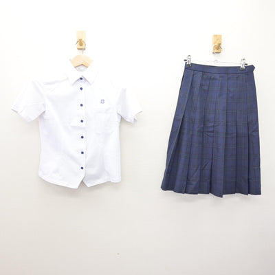 【中古】福岡県 春日高等学校 女子制服 2点 (シャツ・スカート) sf120911
