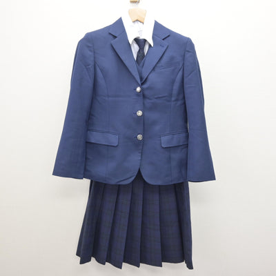 【中古】福岡県 春日高等学校 女子制服 5点 (ブレザー・ベスト・シャツ・スカート) sf120912