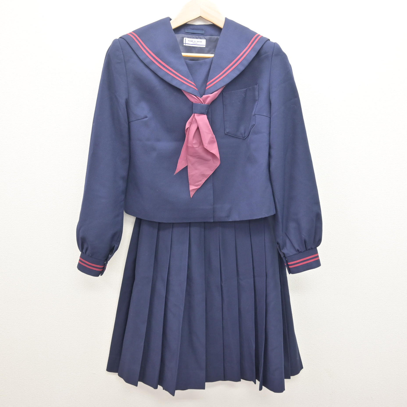 【中古】福島県 郡山第一中学校 女子制服 4点 (セーラー服・スカート) sf120928