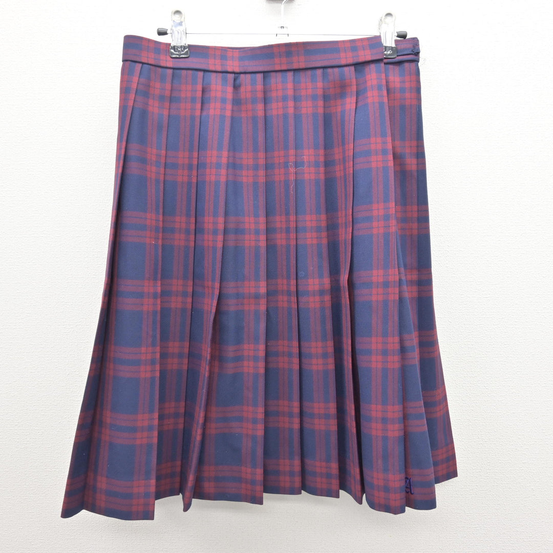 中古】福島県 あさか開成高等学校 女子制服 3点 (ブレザー・スカート 
