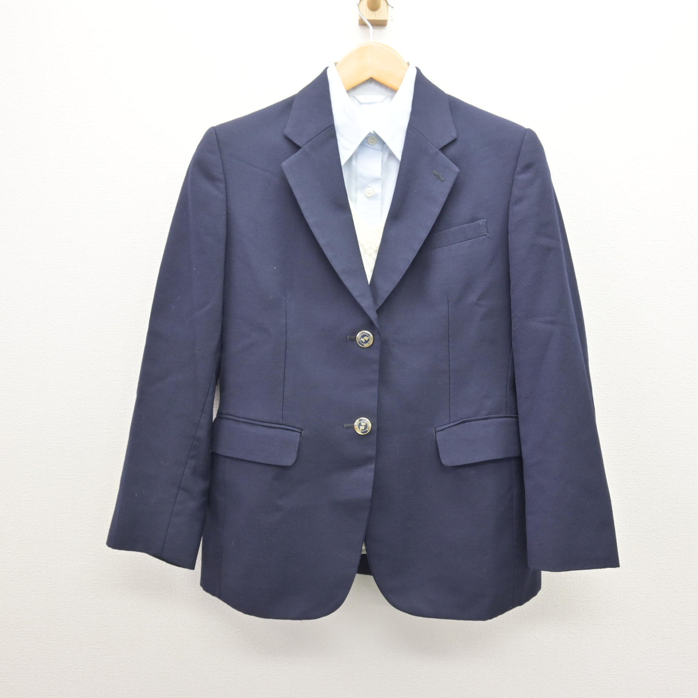 【中古】兵庫県 伊丹北高等学校 女子制服 3点 (ブレザー・ニット・シャツ) sf120970