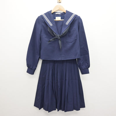 【中古】愛知県 川名中学校 女子制服 4点 (セーラー服・スカート) sf120973