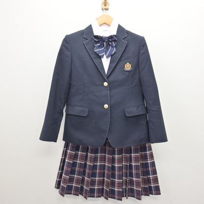 【中古】福岡県 福岡大学附属若葉高等学校 女子制服 4点 (ブレザー・シャツ・スカート) sf120979