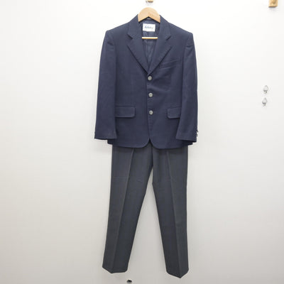 【中古】茨城県 並木中等教育学校 男子制服 3点 (ブレザー・ズボン・ズボン) sf120985