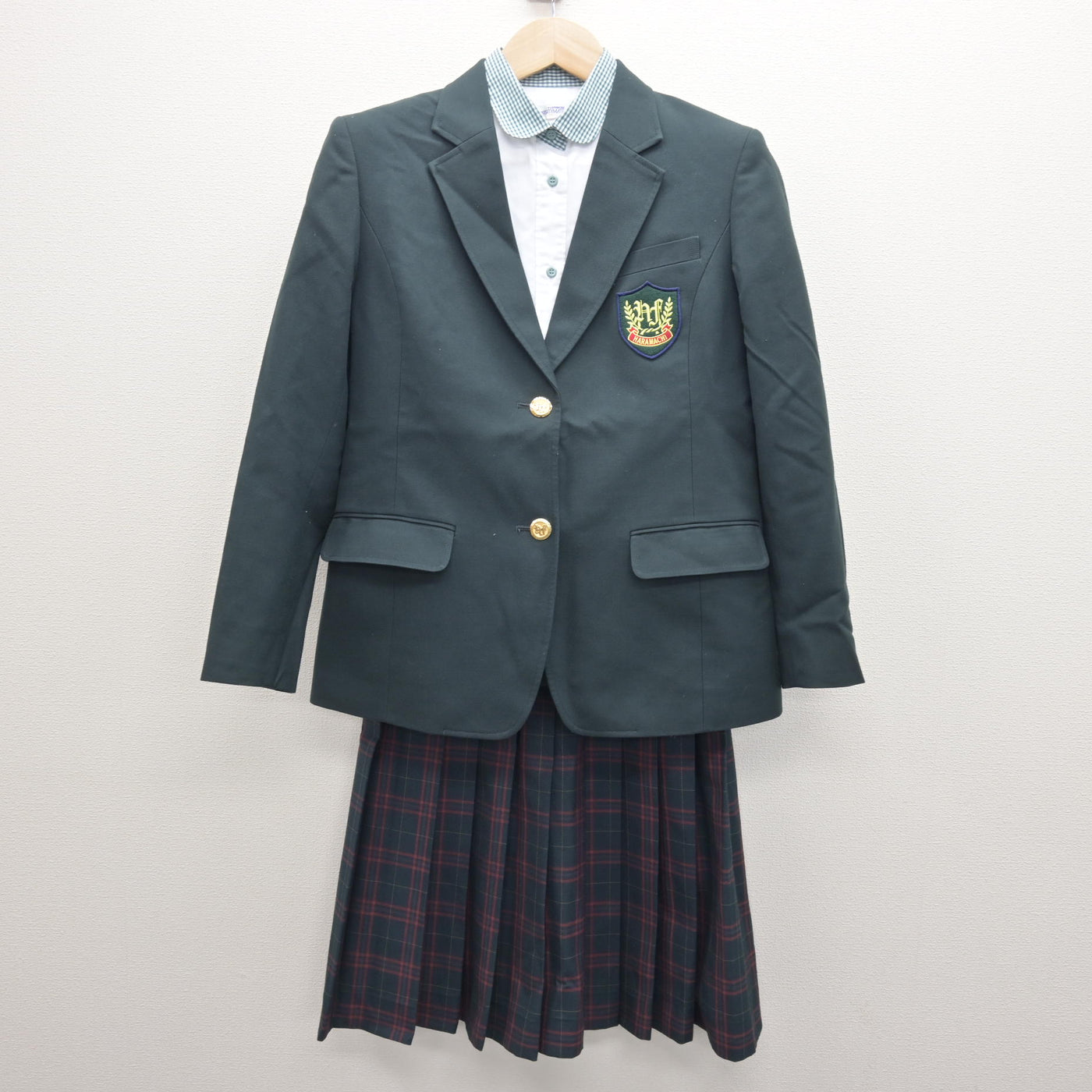 【中古】福島県 原町第一中学校 女子制服 3点 (ブレザー・シャツ・スカート) sf121011