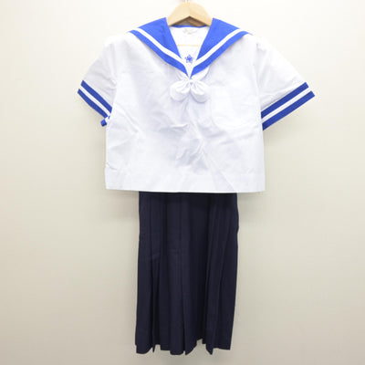 【中古】熊本県 佐敷中学校 女子制服 3点 (セーラー服・スカート) sf121016