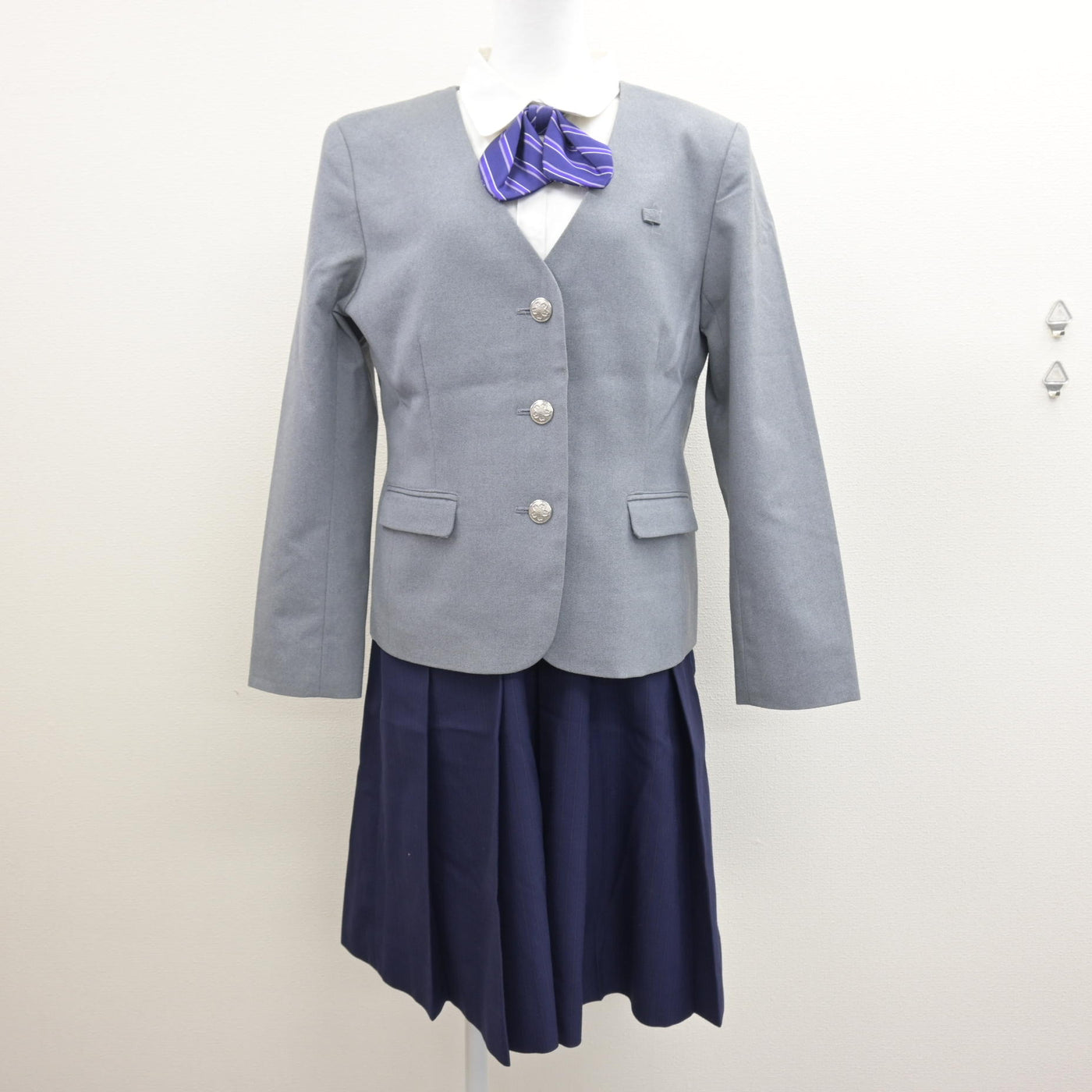 【中古】東京都 跡見学園中学校 女子制服 4点 (ブレザー・シャツ・ジャンパースカート) sf121051