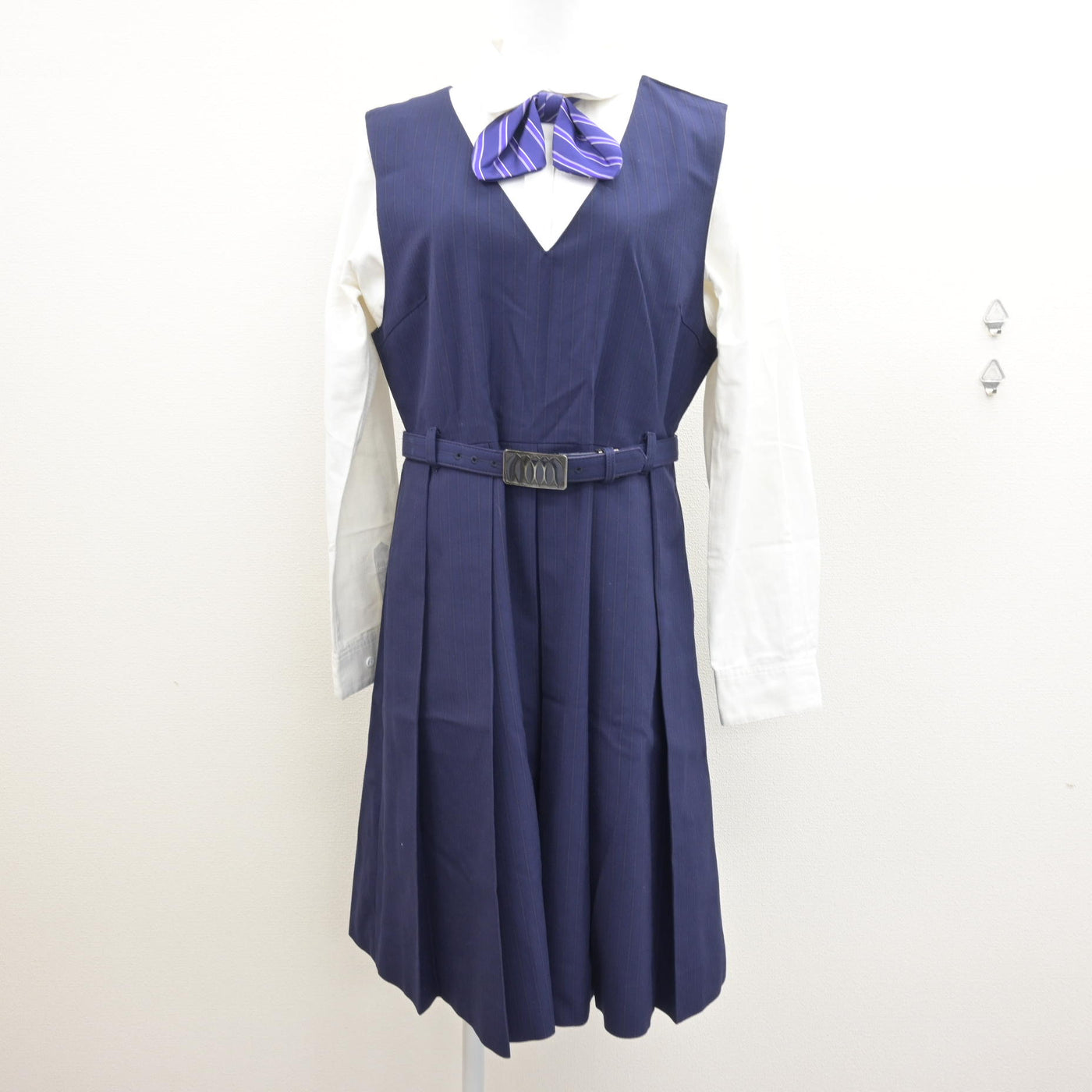 【中古】東京都 跡見学園中学校 女子制服 4点 (ブレザー・シャツ・ジャンパースカート) sf121051
