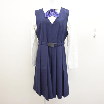 【中古】東京都 跡見学園中学校 女子制服 4点 (ブレザー・シャツ・ジャンパースカート) sf121051