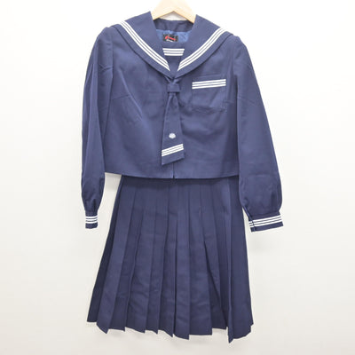 【中古】青森県 田名部中学校 女子制服 3点 (セーラー服・スカート) sf121059