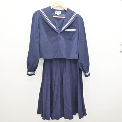 【中古】 学校名不明 女子制服 2点 (セーラー服・スカート) sf121061