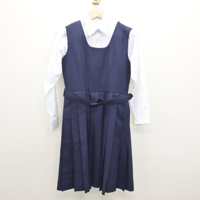 【中古】東京都 稲城第一中学校 女子制服 3点 (ブレザー・シャツ・ジャンパースカート) sf121075