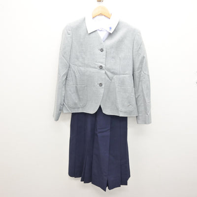 【中古】岩手県 岩手大学教育学部附属中学校 女子制服 3点 (ブレザー・ブラウス・スカート) sf121078