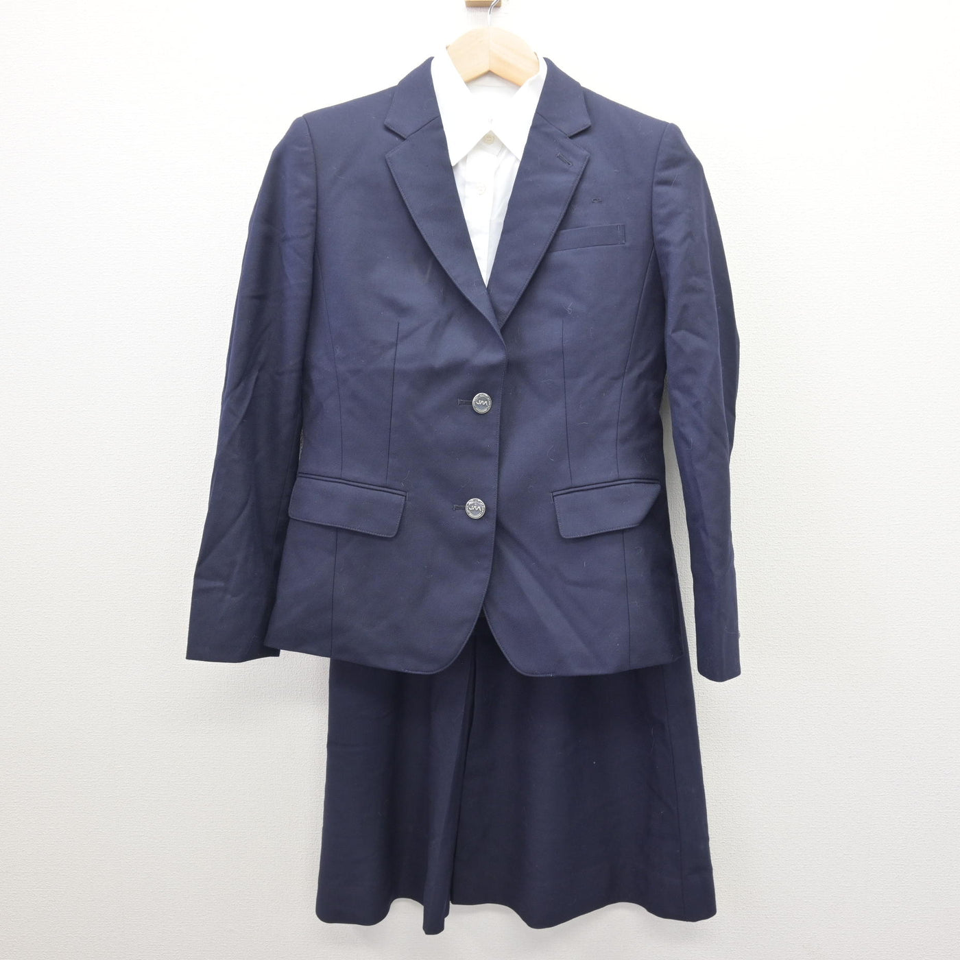 【中古】山梨県 日本航空高等学校 女子制服 3点 (ブレザー・シャツ・スカート) sf121097