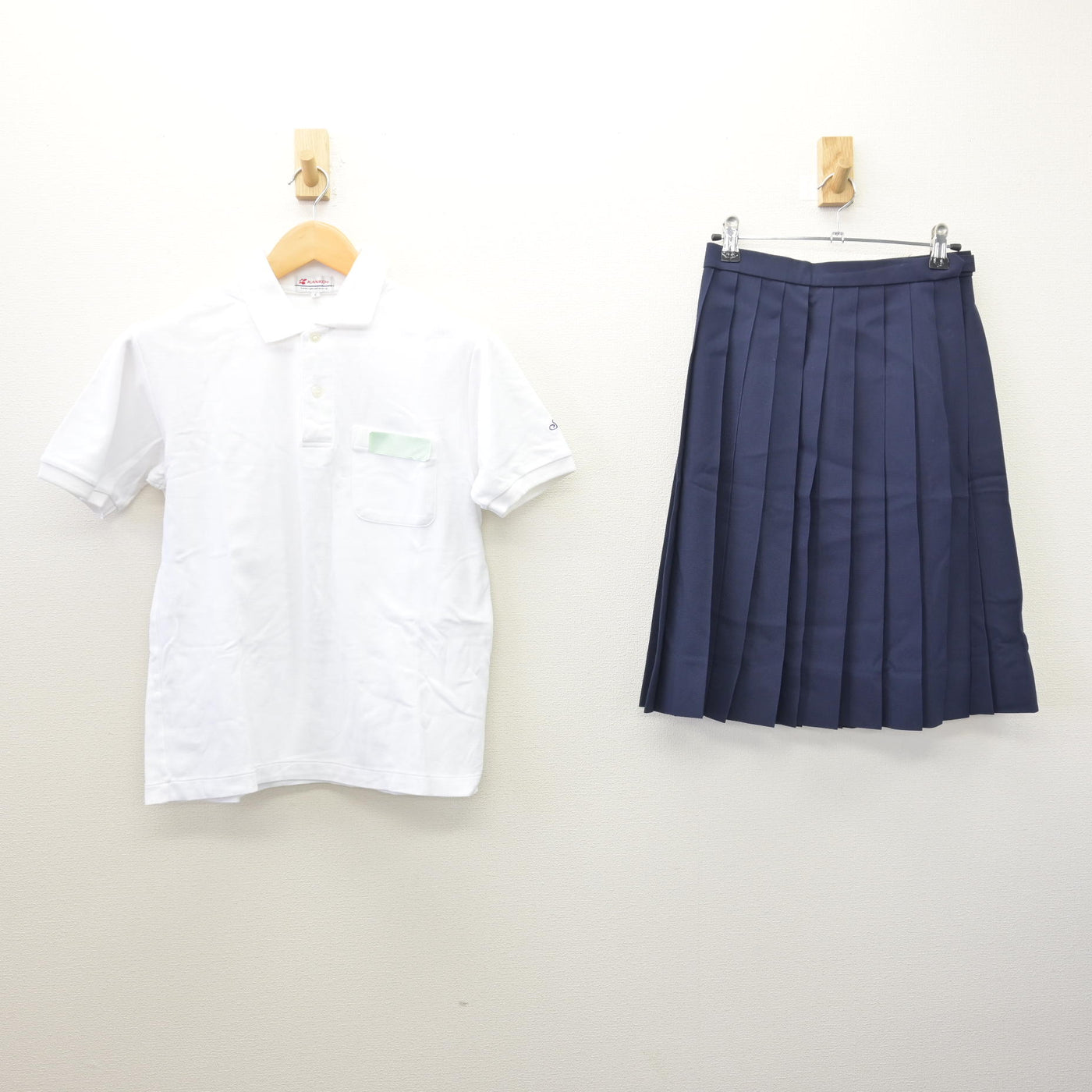 【中古】和歌山県 松洋中学校 女子制服 2点 (シャツ・スカート) sf121111