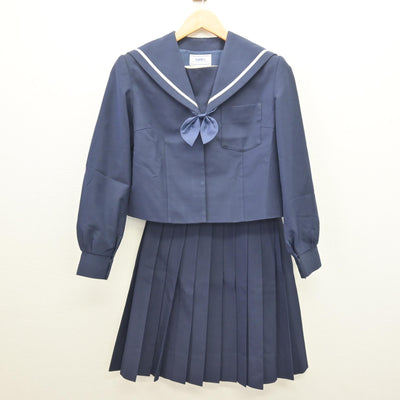 【中古】和歌山県 松洋中学校 女子制服 3点 (セーラー服・スカート) sf121112