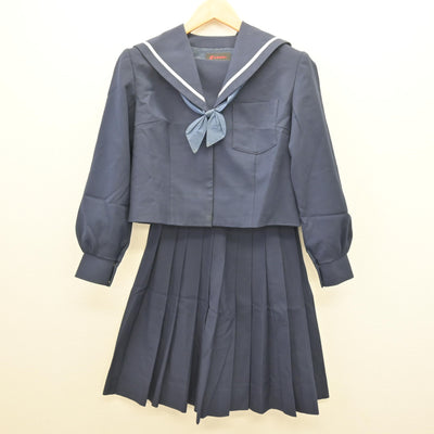 【中古】和歌山県 松洋中学校 女子制服 3点 (セーラー服・スカート) sf121113