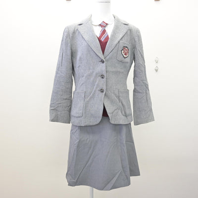 【中古】兵庫県 姫路女学院高等学校 女子制服 5点 (ブレザー・ニット・シャツ・スカート) sf121123