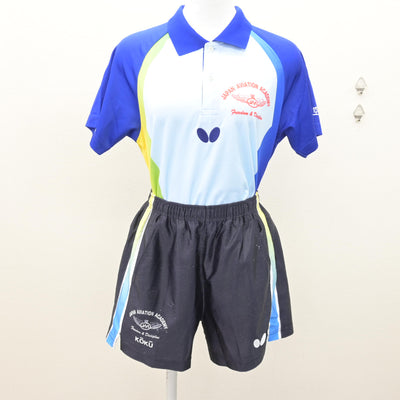 【中古】山梨県 日本航空高等学校/卓球部ユニフォーム 女子制服 2点 (部活ユニフォーム 上・部活ユニフォーム 下) sf121142