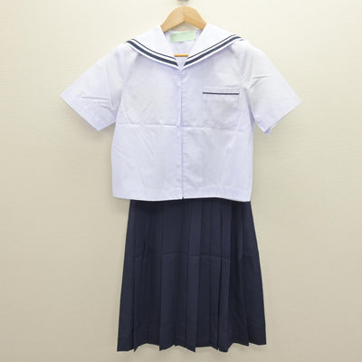 【中古】静岡県 神久呂中学校 女子制服 4点 (セーラー服・セーラー服・スカート) sf121145