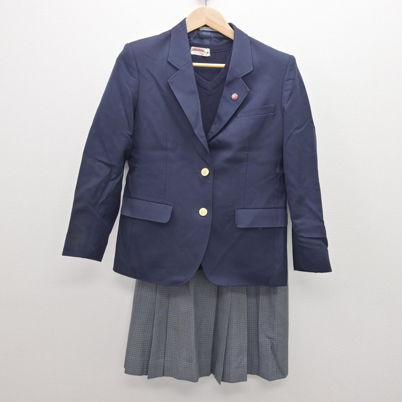 【中古】埼玉県 大宮東高等学校/旧制服 女子制服 4点 (ブレザー・ニット・スカート) sf121161