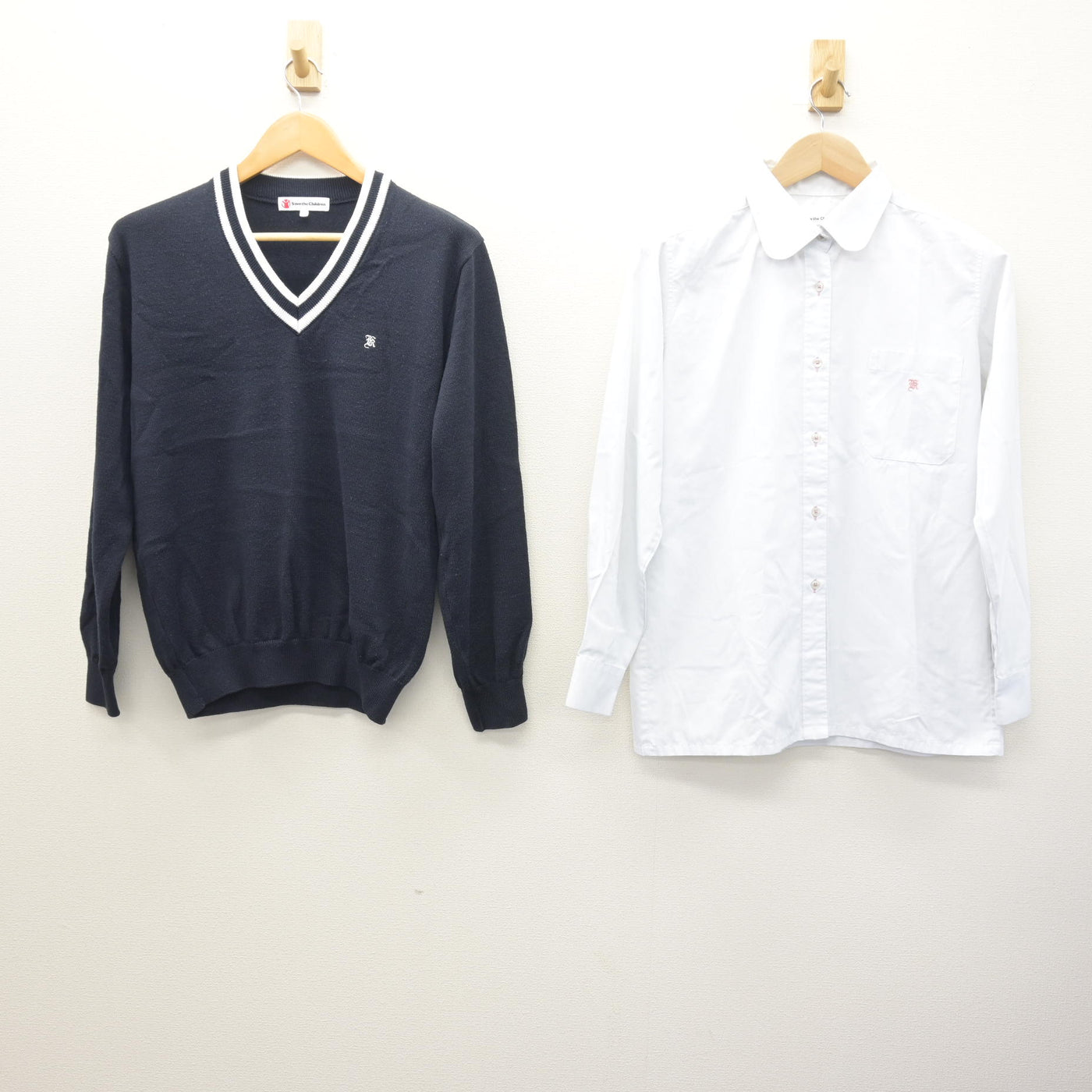 中古】新潟県 開志国際高等学校 女子制服 2点 (ニット・シャツ 