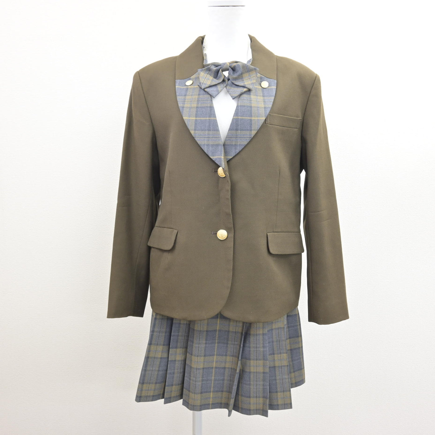 【中古】神奈川県 戸塚高等学校 女子制服 4点 (ブレザー・ベスト・スカート) sf121200