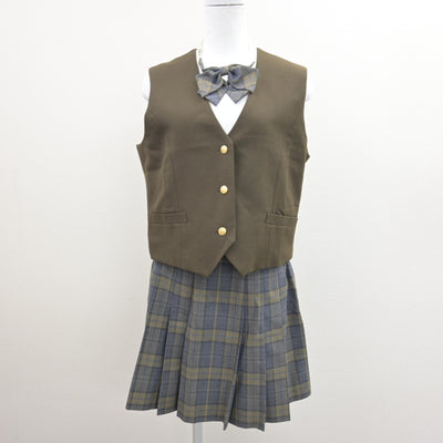 【中古】神奈川県 戸塚高等学校 女子制服 4点 (ブレザー・ベスト・スカート) sf121200