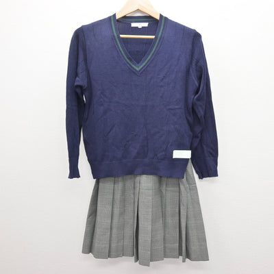 【中古】神奈川県 横浜創英高等学校 女子制服 4点 (ブレザー・ニット・スカート) sf121215
