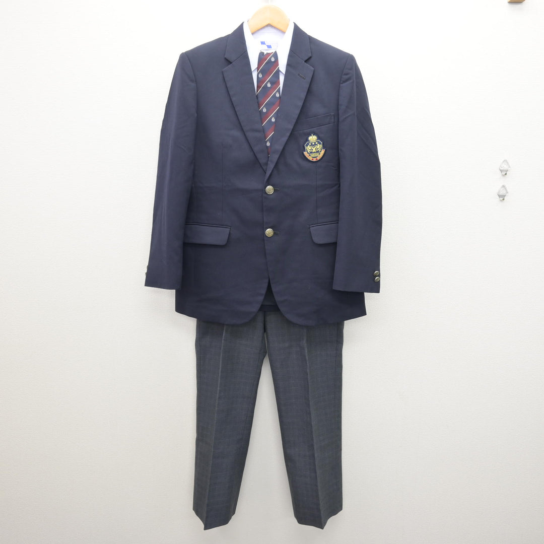 中古】神奈川県 岩谷学園高等専修学校 男子制服 4点 (ブレザー・シャツ